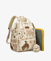 Wrangler backpack diaper bags in Khaki  — stylish, functional best diaper backpack for travel and outings